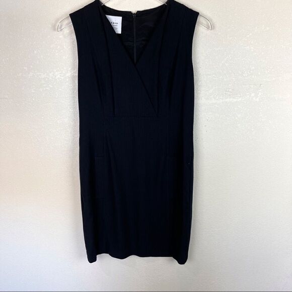 Akris Black Belted Career Business Dress Size 6 - Picture 7 of 10